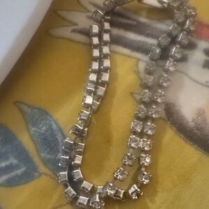 Silver and Crystal Tennis Bracelet - Women Jewelry